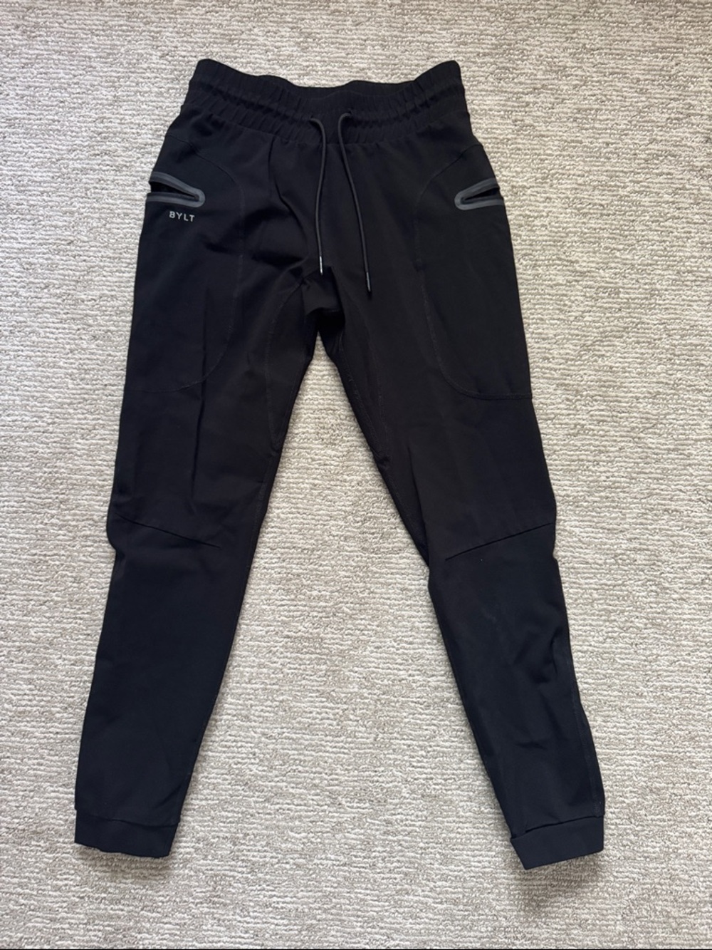 BYLT Elite+ Black Jogger Pants Athleisure Activewear Lounge Stretch Knit